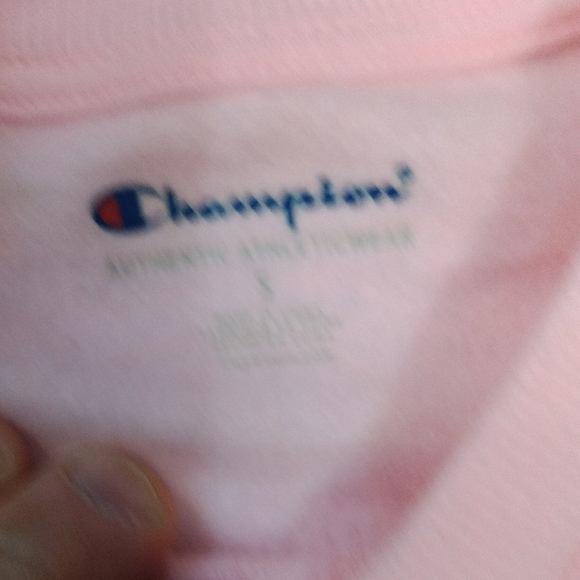 Champion Pink and Gray Sweatshirts Text - Picture 3 of 10